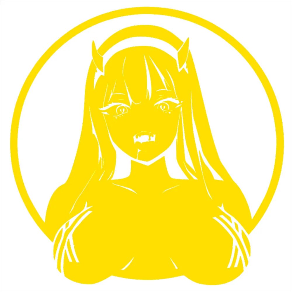 Darling In The Franxx 'Zero Two | Dripping Blood' Vinyl Car Sticker