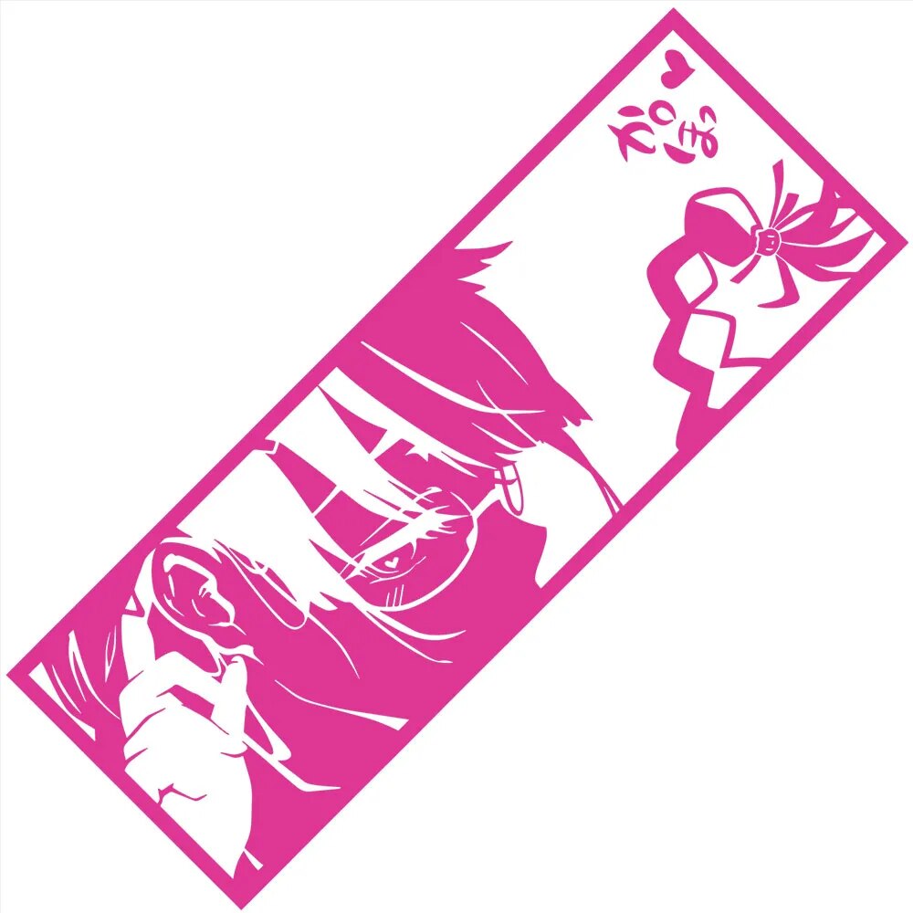 Monogatari Series 'Tsubasa Hanekawa | Side View' Vinyl Car Peeker Sticker