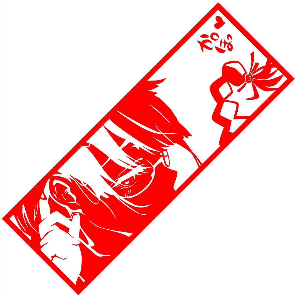 Monogatari Series 'Tsubasa Hanekawa | Side View' Vinyl Car Peeker Sticker