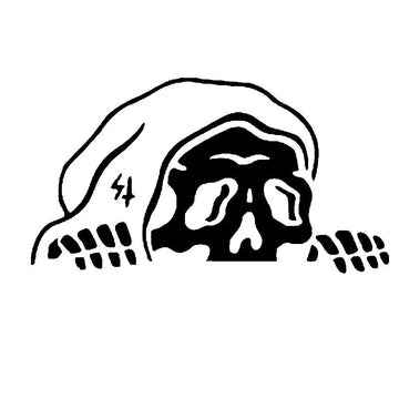 Grim Reaper 'Peeping' Vinyl Car Peeker Sticker