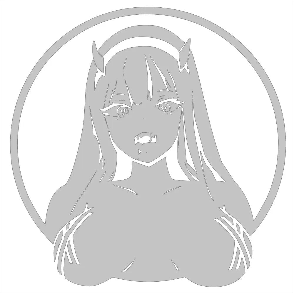 Darling In The Franxx 'Zero Two | Dripping Blood' Vinyl Car Sticker