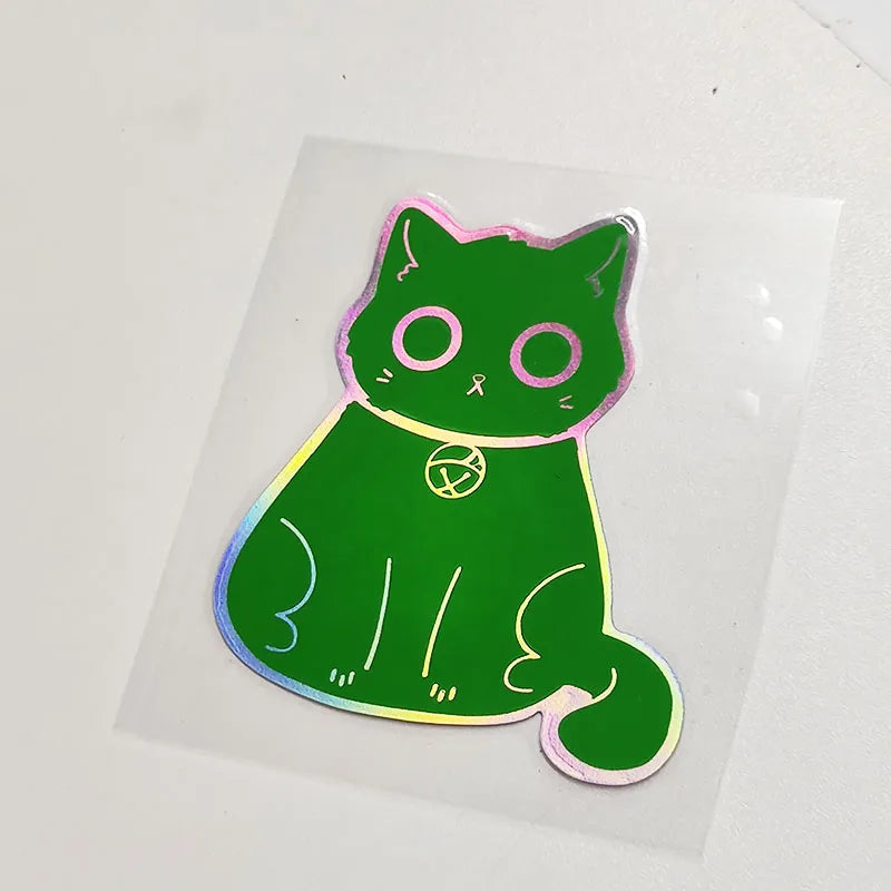 Cute 'Holographic Cat' Vinyl Car Sticker