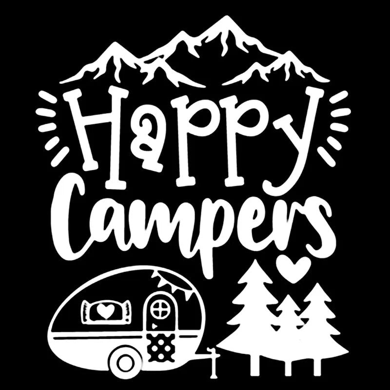 Happy Campers 'Camping | 1.0' Vinyl Car Sticker