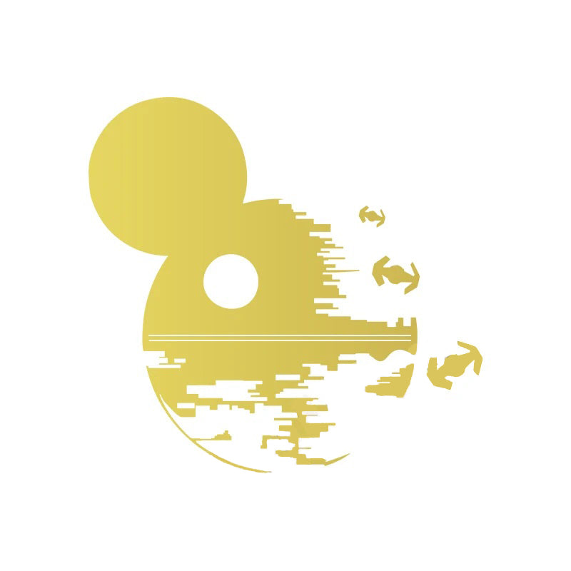 Star Wars 'Mickey Death Star and Tie Fighters' Vinyl Car Sticker