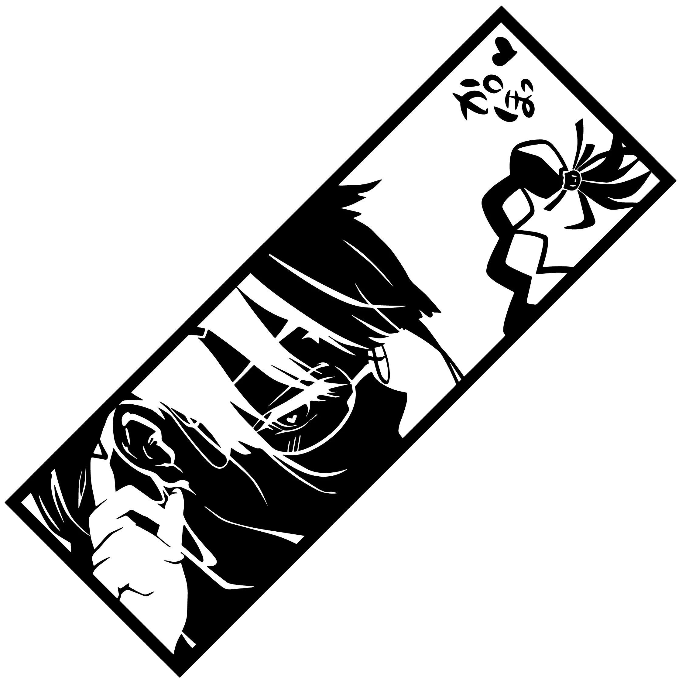 Monogatari Series 'Tsubasa Hanekawa | Side View' Vinyl Car Peeker Sticker