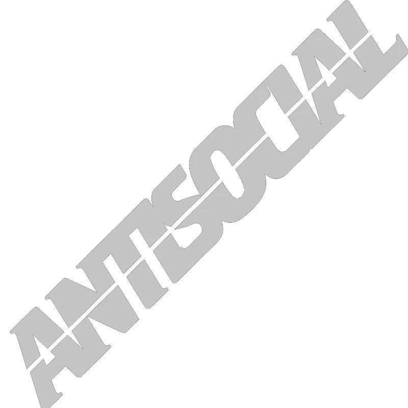 Cool 'Antisocial | Lined Font' Vinyl Car Sticker