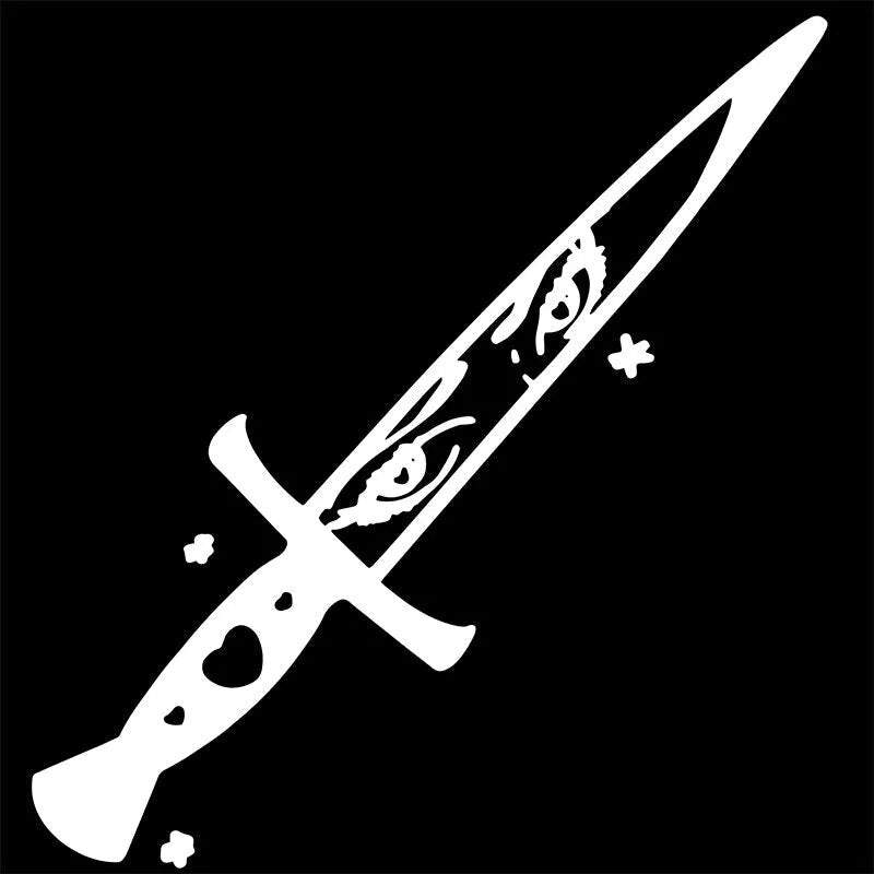 Anime Knife 'Kawaii | Eye' Vinyl Car Sticker