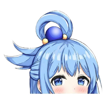 KonoSuba 'Aqua | Looking' Vinyl Car Peeker Sticker