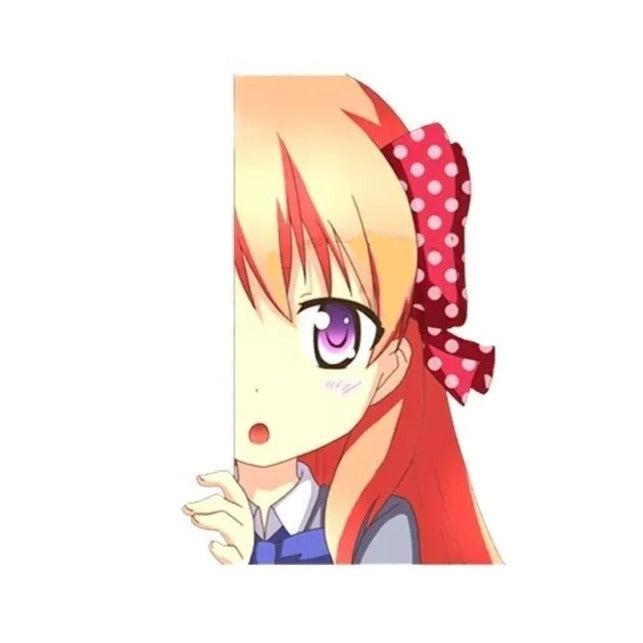Monthly Girls' Nozaki-kun 'Chiyo | Shocked' Vinyl Car Peeker Sticker