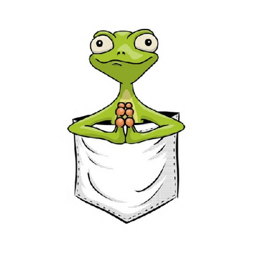 Funny 'Pocket Frog | Meditating' Viny Car Sticker