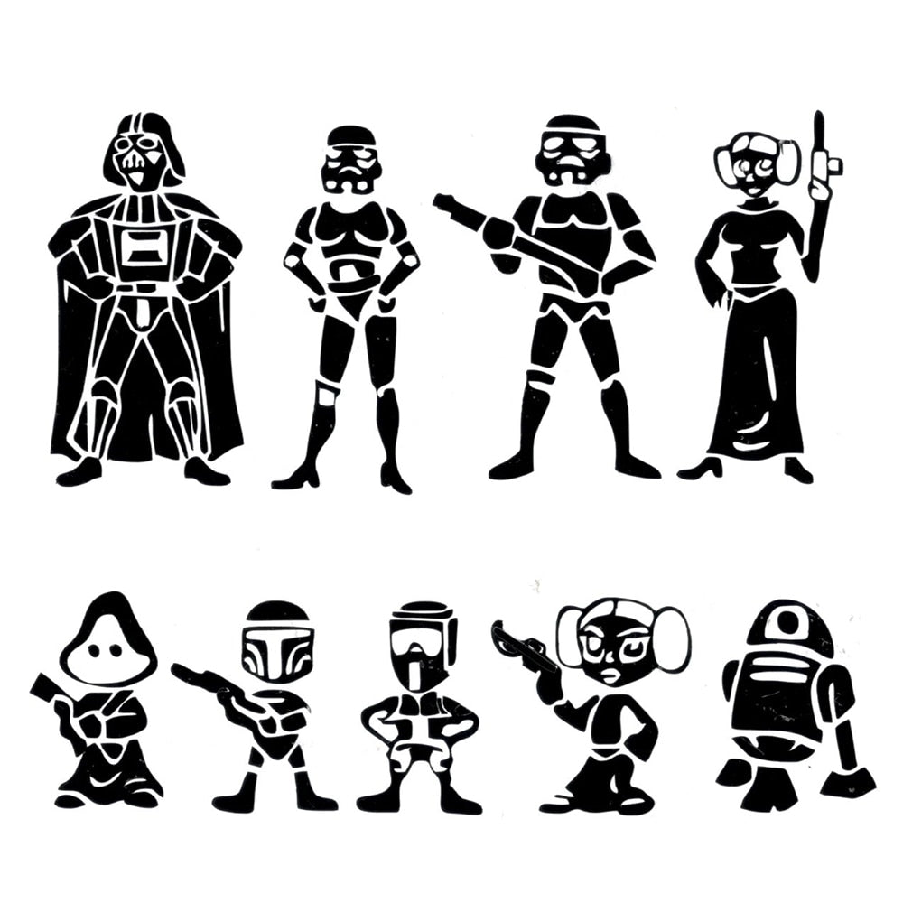 Star Wars 'Casts | Comic Silhouette' Vinyl Car Sticker