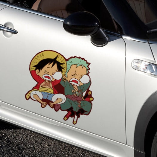 One Piece 'Sleeping Zoro And Luffy | Snot Bubble | Right' Vinyl Car Sticker