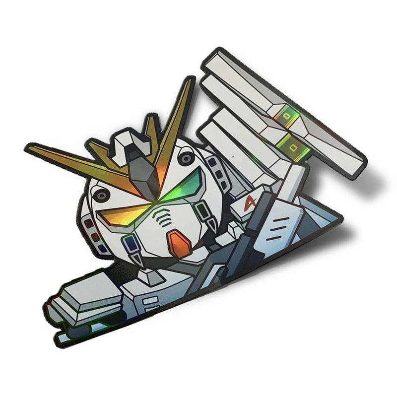 Mobile Suit 'Gundam Double Fin Funnel Type' Vinyl Car Peeker Sticker
