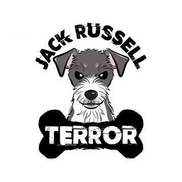 Jack Russell 'Terror | Dog Bone' Vinyl Car Sticker
