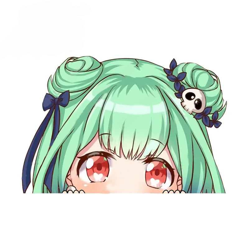 Virtual YouTuber 'Uruha Rushia | Shy' Vinyl Car Peeker Sticker