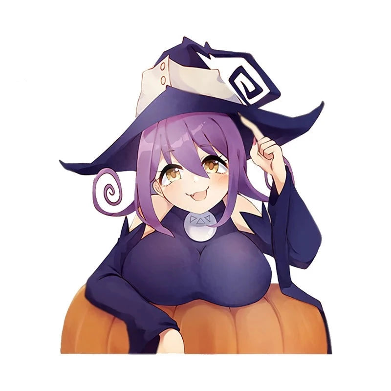Soul Eater 'Blair | Cute Witch On The Pumpkin' Vinyl Car Sticker