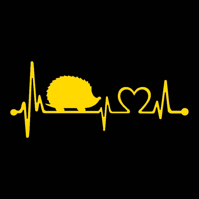 Hedgehog 'Heartbeat Lifeline' Vinyl Car Sticker