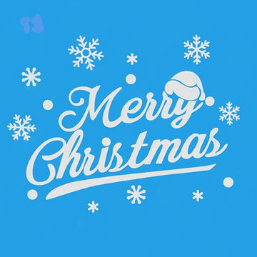 Merry Christmas 'Snowflakes' Vinyl Car Sticker