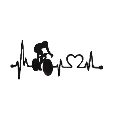 Bicycle 'Cycling Heartbeat Lifeline' Vinyl Car Sticker