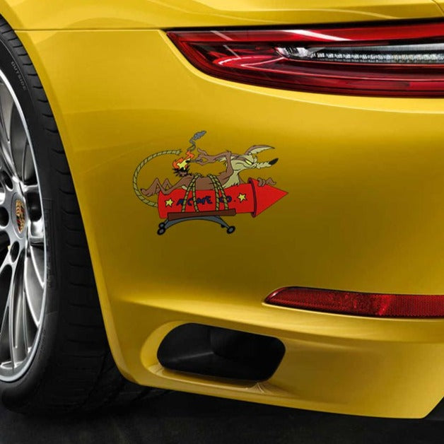 Looney Tunes 'Coyote | Aiming Rocket | Right' Vinyl Car Sticker