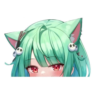 Virtual YouTuber 'Uruha Rushia | Staring' Vinyl Car Peeker Sticker