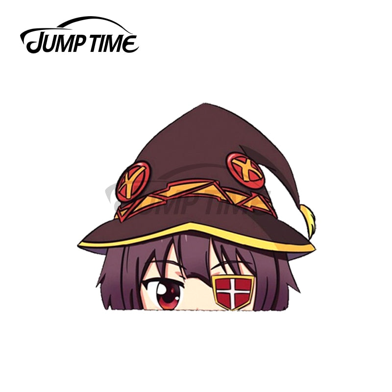 KonoSuba 'Megumin | Wizard Hat And Eyepatch' Vinyl Car Peeker Sticker