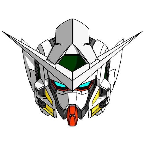 Mobile Suit 'GN-001 Gundam Exia | Head' Vinyl Car Sticker