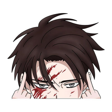 Attack on Titan 'Levi | F U' Vinyl Car Peeker Sticker
