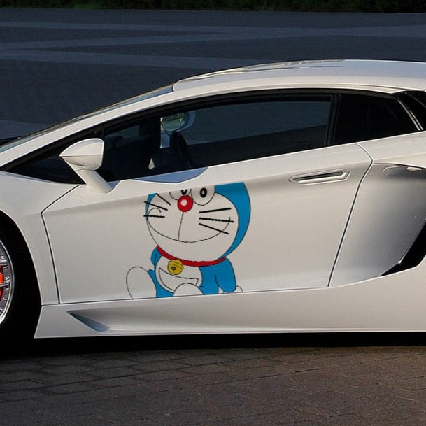 Doraemon 'Waiting | Left' Vinyl Car Sticker