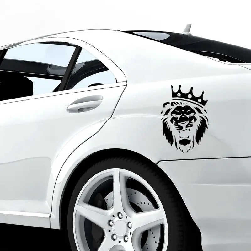Lion Head 'Crown' Vinyl Car Sticker