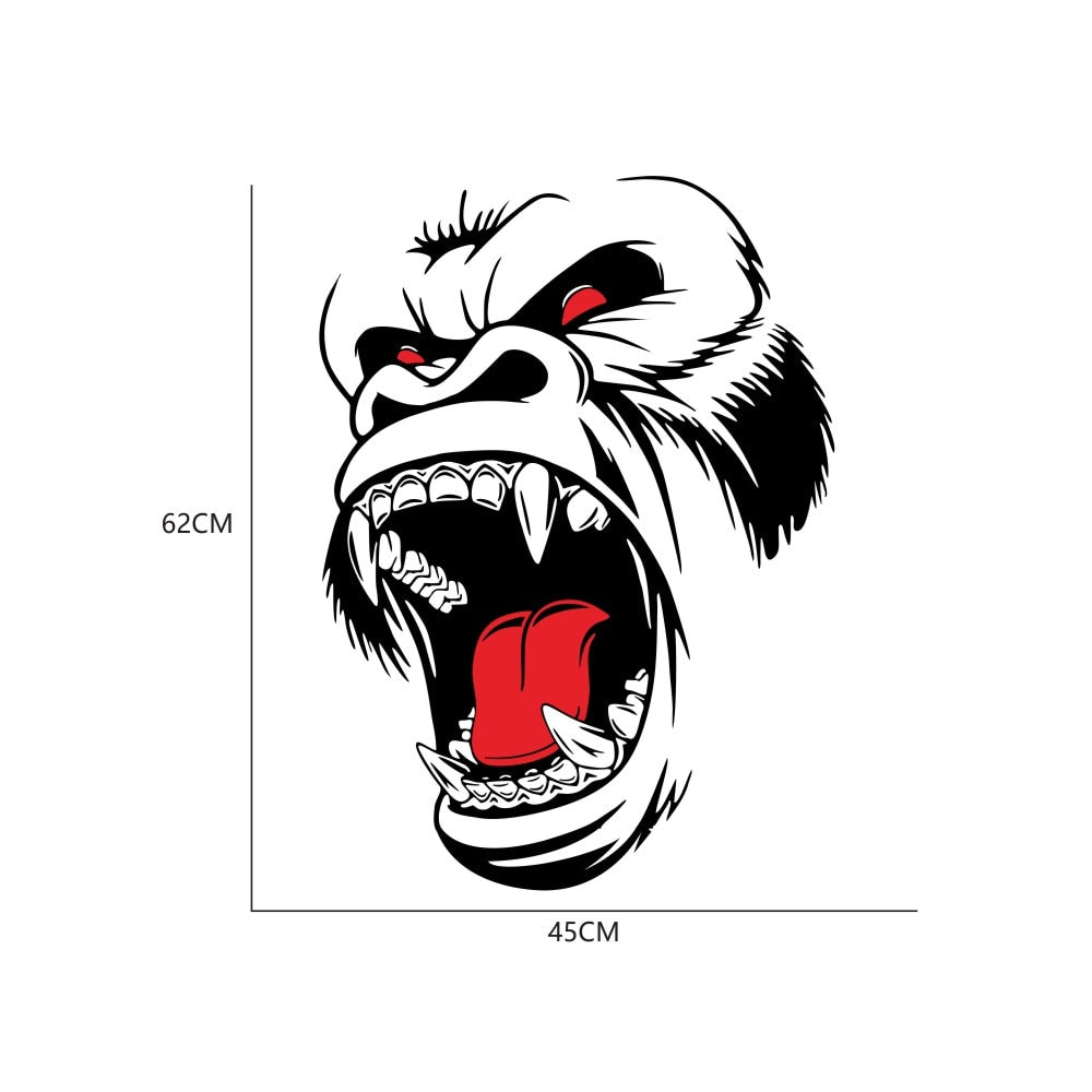 Angry Gorilla 'Head' Vinyl Car Sticker