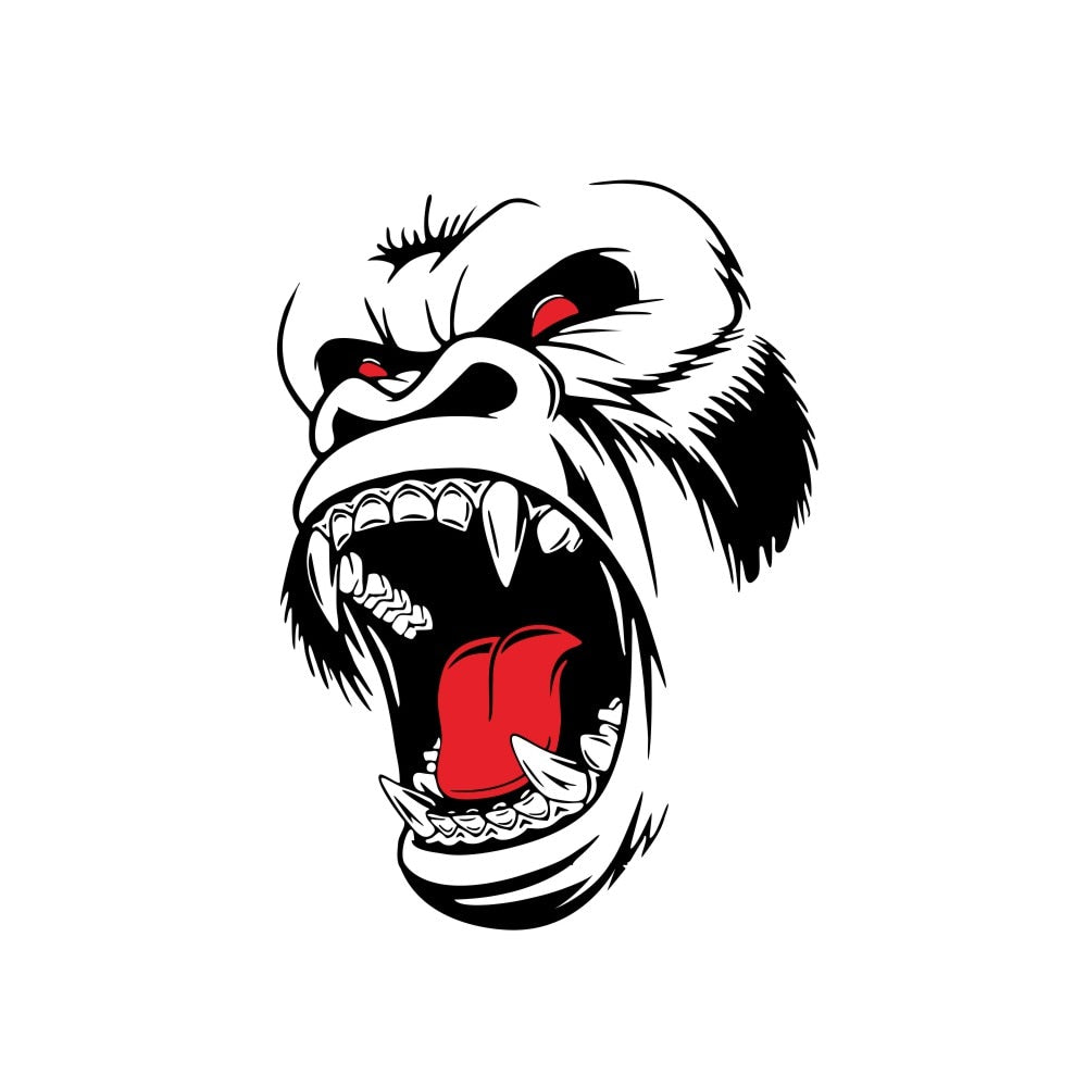 Angry Gorilla 'Head' Vinyl Car Sticker