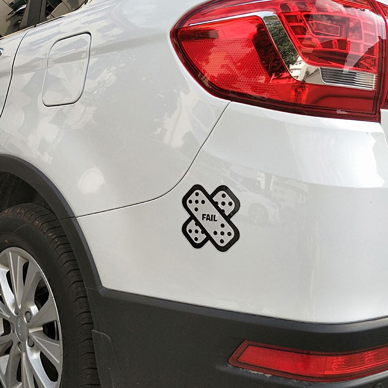 Cute 'Cross Fail Bandage' Vinyl Car Sticker