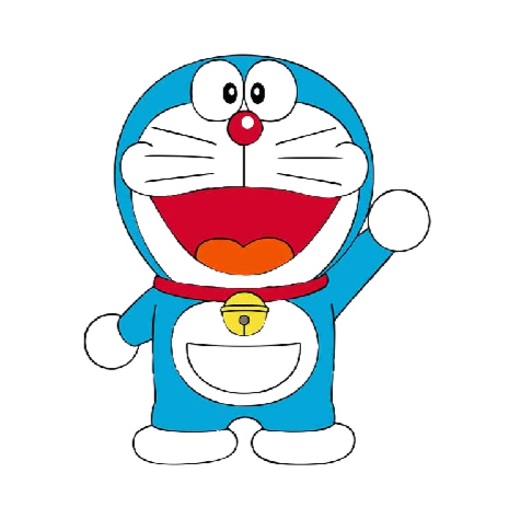 Doraemon 'Waving | Right' Vinyl Car Sticker