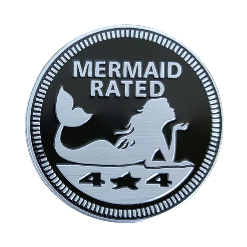 Mermaid Rated 4x4 'Relaxing | Starfish' Metal Car Sticker