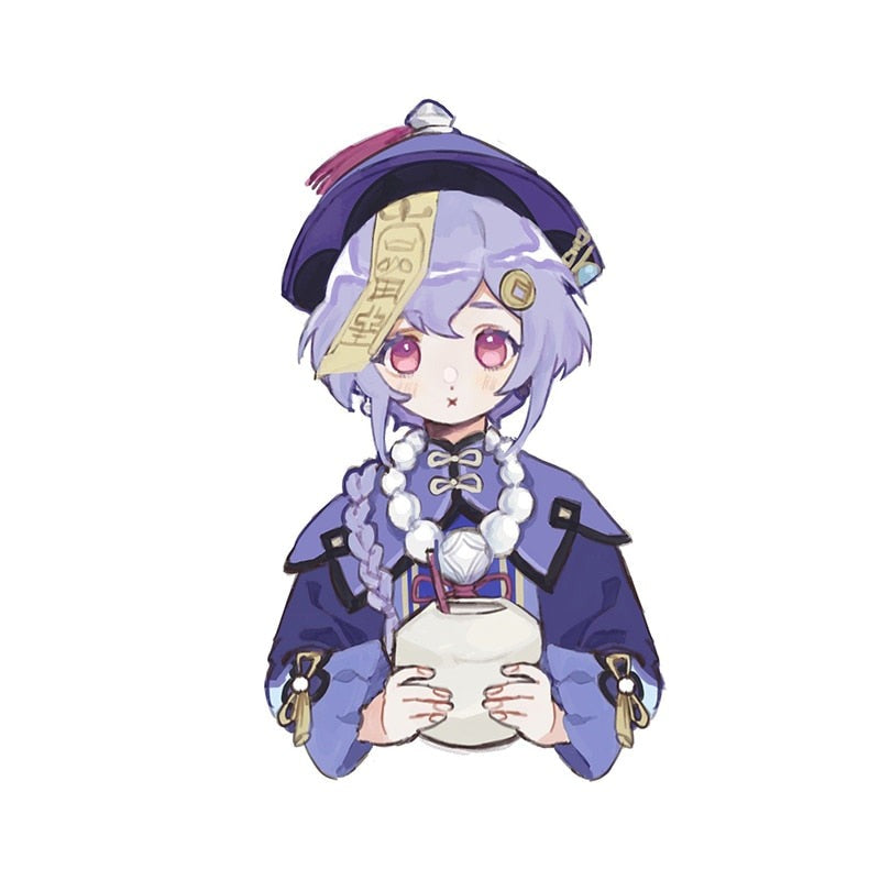 Genshin Impact 'Qiqi | Holding Cocogoat Milk Drink' Vinyl Car sticker