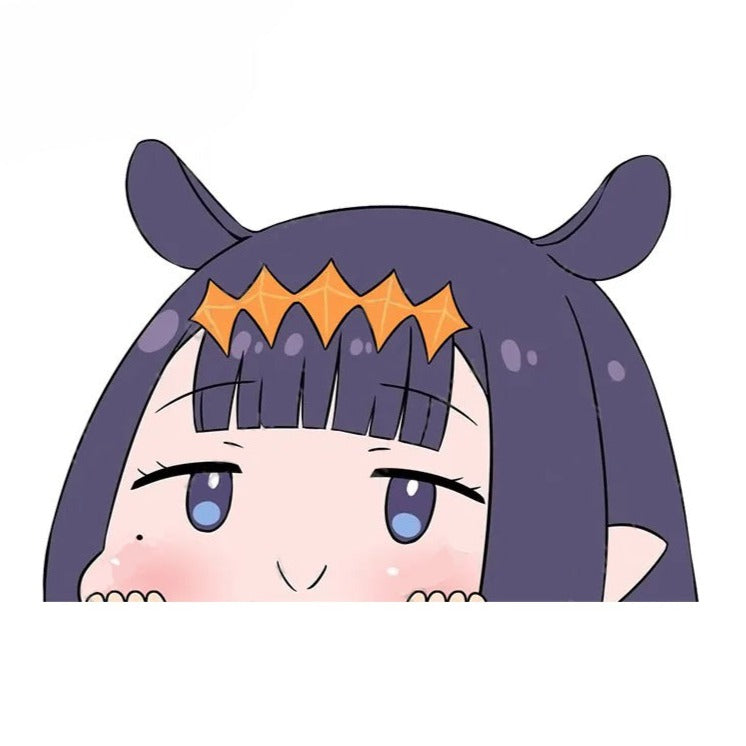 Virtual YouTuber 'Ninomae Ina'nis | Chubby Face' Vinyl Car Peeker Sticker