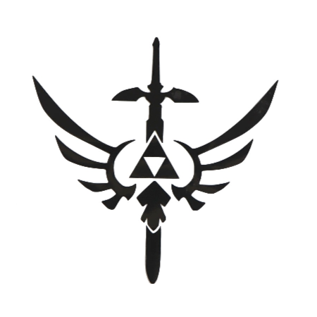 The Legend of Zelda 'Triforce Wings Sword' Vinyl Car Sticker