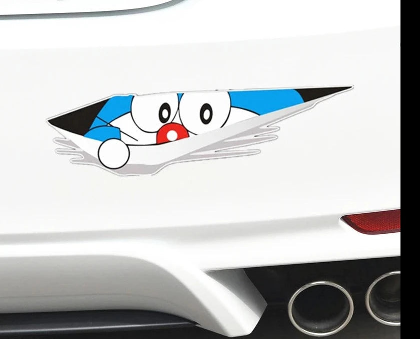 Doraemon 'Looking' Vinyl Car Peeker Sticker
