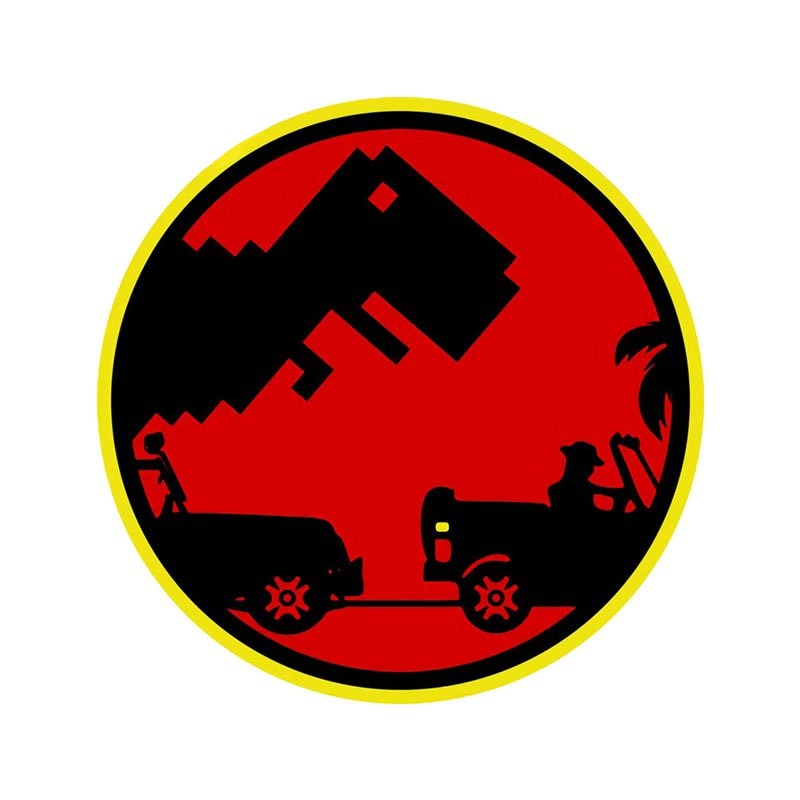 Jurassic Park 'Dinosaur Pixel | Cars' Vinyl Car Sticker