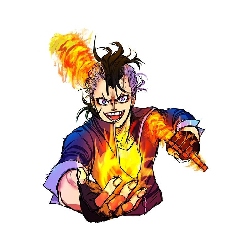 Black Clover 'Magna Swing | Fire Magic' Vinyl Car Sticker