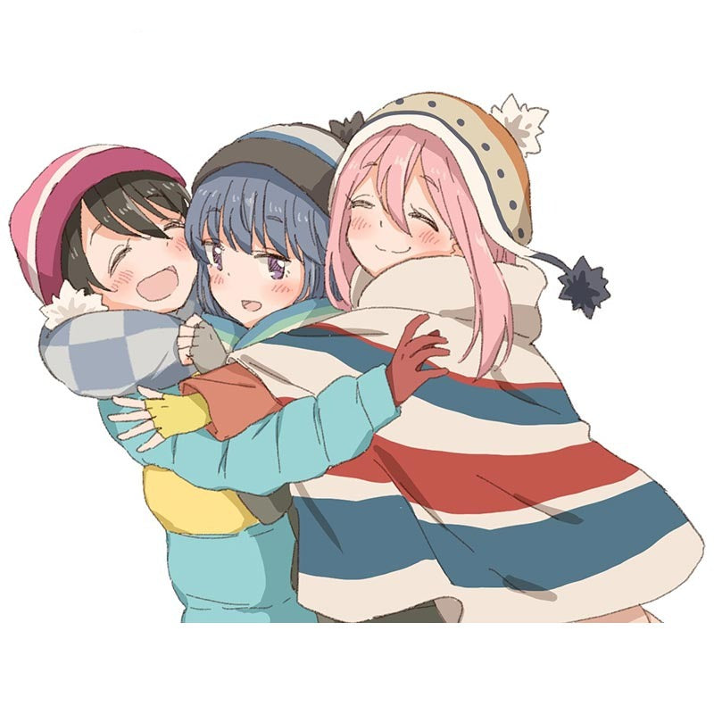 Laid-Back Camp 'Ena x Rin x Nadeshiko | Hugging' Vinyl Car Sticker