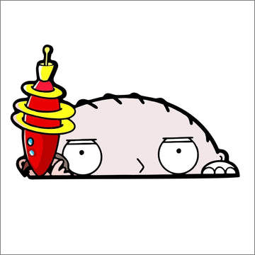 Family Guy 'Stewie Griffin | Ray Gun' Vinyl Car Peeker Sticker