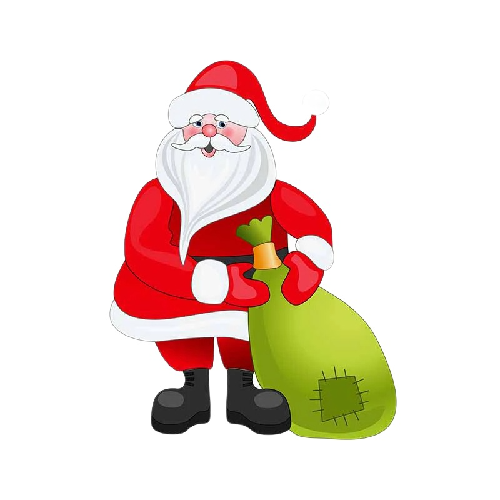 Christmas 'Santa Claus | Green Bag' Vinyl Car Sticker