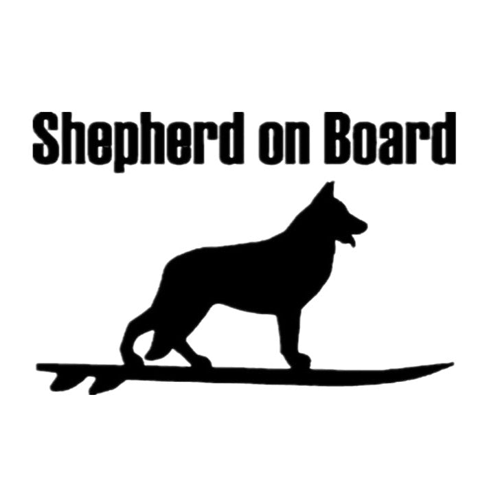 Shepherd On Board 'Surfing' Vinyl Car Sticker