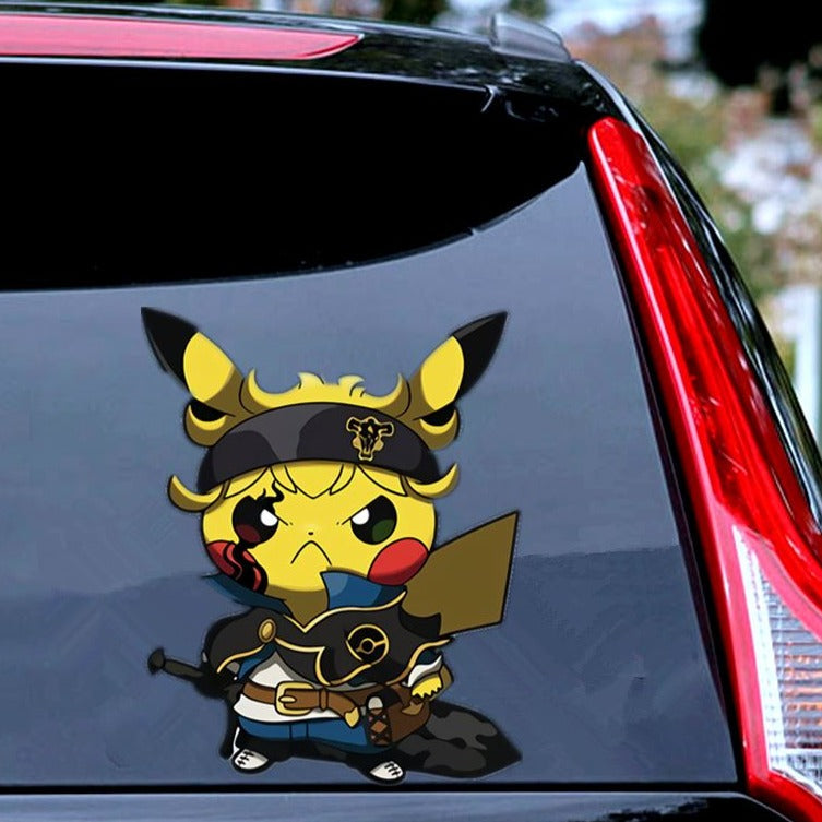 Pikachu x Asta Vinyl Car Sticker