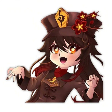 Genshin Impact 'Hu Tao | Wacky Pose' Vinyl Car Sticker