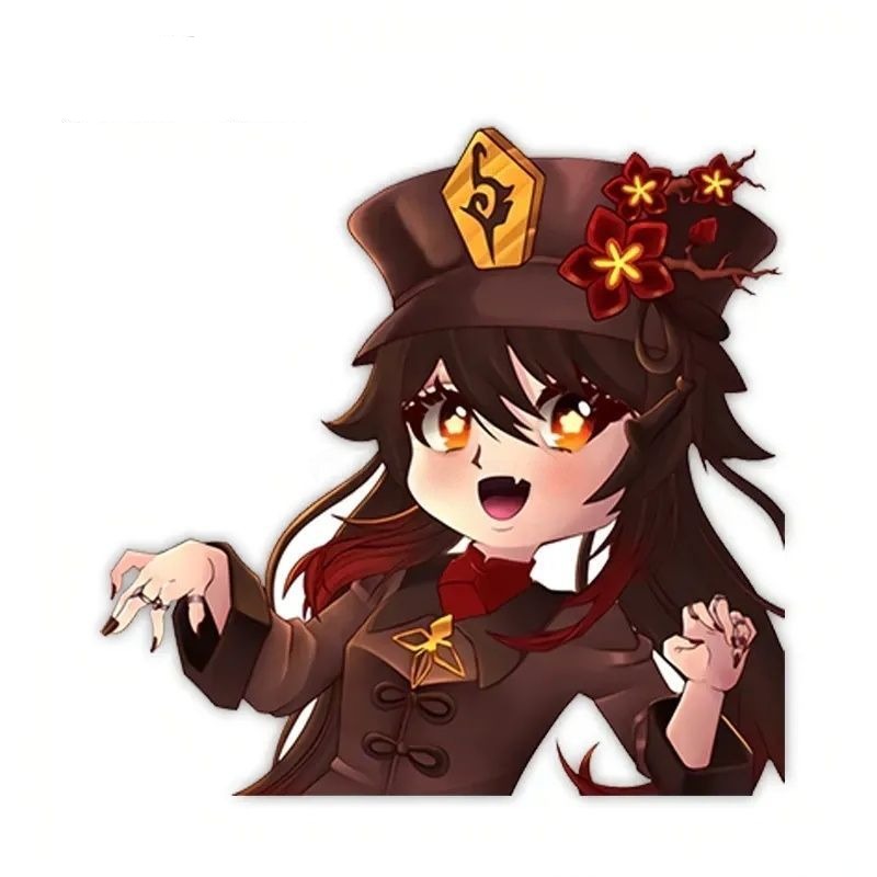 Genshin Impact 'Hu Tao | Wacky Pose' Vinyl Car Sticker