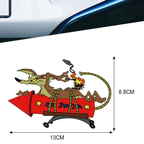 Looney Tunes 'Coyote | Aiming Rocket | Right' Vinyl Car Sticker