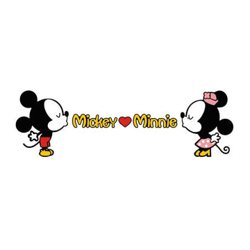 Mickey Mouse 'Mickey Loves Minnie' Vinyl Car Sticker